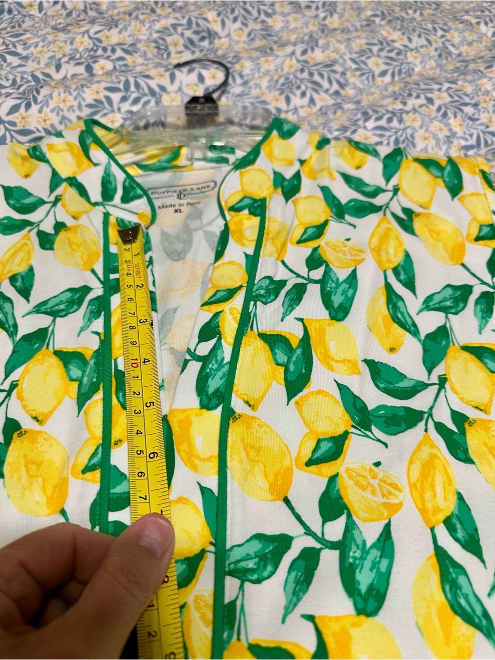 Duffield Lane Lemon Print Tiered Dress - Yellow & Green - Picture 14 of 16